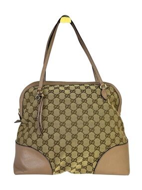 Gucci Beige/Brown GG Canvas Top-Handle Tote